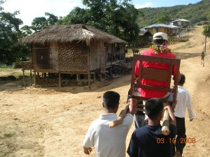 Carried into the village - the local way of honoring